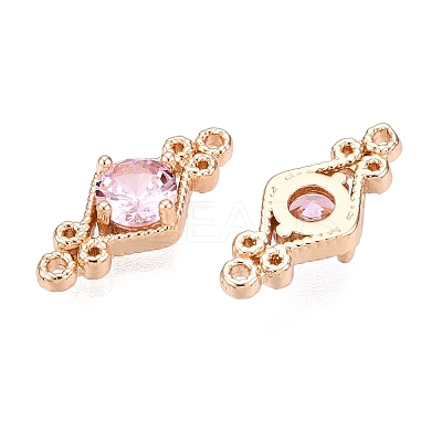 Brass Pave Faceted Glass Connector Charms FIND-T070-03F-1