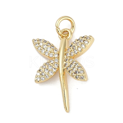 Rack Plating Brass Micro Pave Cubic Zirconia Pendants KK-H509-10G-02-1