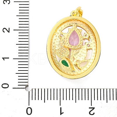 Brass Micro Pave Cubic Zirconia Pendants LS-KK-A232-09G-02-1