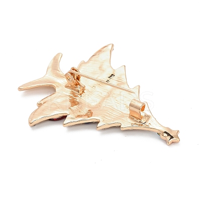 Christmas Tree Alloy Rhinestone Lapel Pins for Clothes LS-JEWB-H033-08A-KCG-1