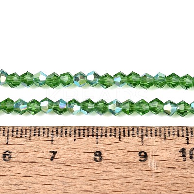 AB Color Plated Transparent Glass Beads Strands GLAA-G127-01-01M-1