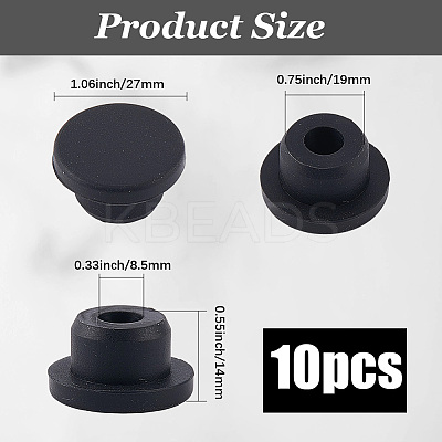 10Pcs Silicone Hole Plugs AJEW-GF0011-66D-1