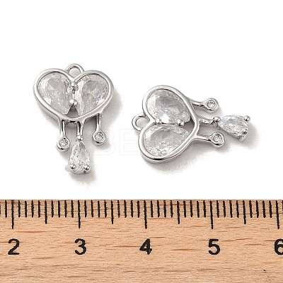Brass with Glass Rhinestone Pendants KK-H455-27P-1