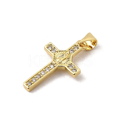 Brass Micro Pave Cubic Zirconia Pendants KK-I360-012G-01-1