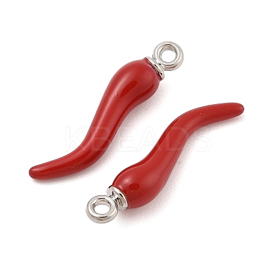 Rack Plating Alloy Enamel Pendants PALLOY-R451-07P-01-1