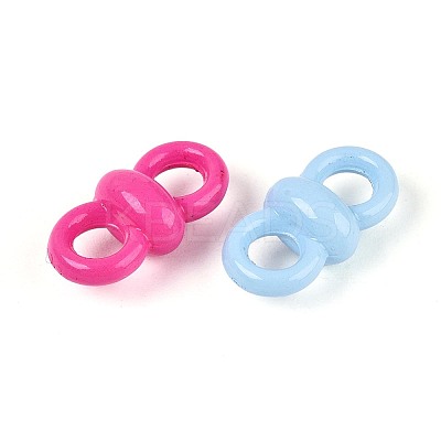 UV Plating Opaque Acrylic Links/Connector Charms SACR-T017-66M-1
