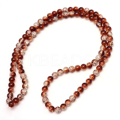 Baking Paint Crackle Glass Beads Strands X-CCG-S001-6mm-18-1