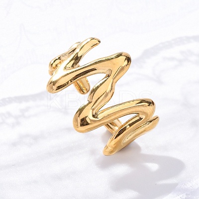 Marine Animal Theme 304 Stainless Stee Open Cuff Rings RJEW-Q005-01G-G-1