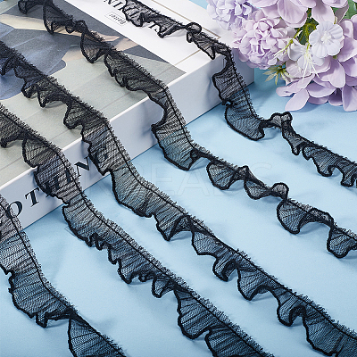 10 Yards Polyester Pleated Lace Trim OCOR-GF0003-52B-1