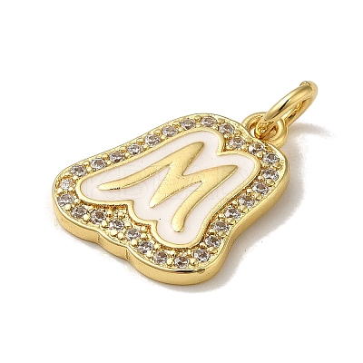 Brass Micro Pave Cubic Zirconia Pendants KK-K354-02G-M-1