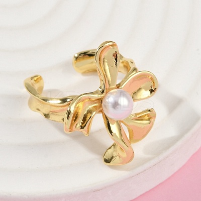 Brass Cuff Rings for Women RJEW-F182-06G-1