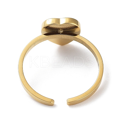 304 Stainless Steel Open Cuff Ring Components STAS-F301-20G-1
