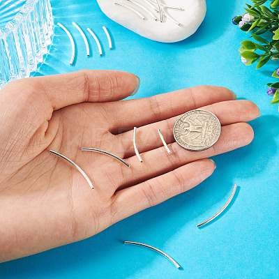16Pcs 4 Styles 925 Sterling Silver Tube Beads STER-TA0001-41-1