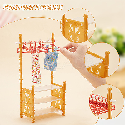 Random Color Plastic Doll Clothes Shoes Rack AJEW-WH0332-35C-1