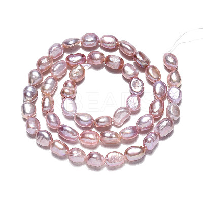 Natural Cultured Freshwater Pearl Beads Strands PEAR-N014-05F-1