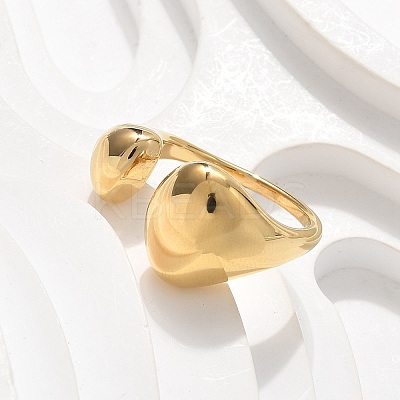 304 Stainless Steel Cuff Rings for Women RJEW-A063-01C-G-1