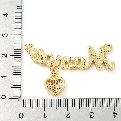 Rack Plating Brass Micro Pave Cubic Zirconia Pendants KK-C044-13G-1