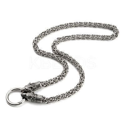 304 Stainless Steel Byzantine Chain Necklaces NJEW-D046-06AS-1