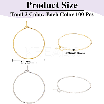 200Pcs 2 Colors Brass Wine Glass Charm Rings KK-SP0001-32B-1