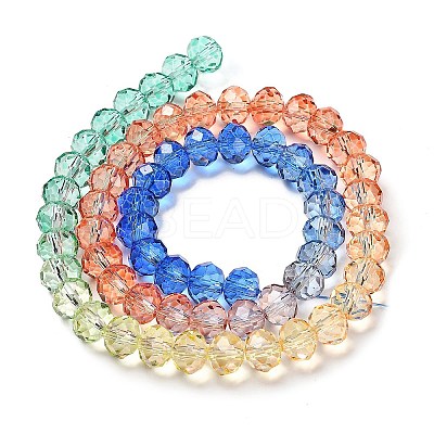 Transparent Painted Glass Beads Strands DGLA-A034-T8mm-A02-1