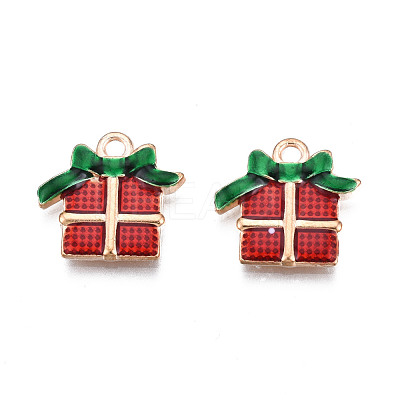 Christmas Alloy Enamel Pendants ENAM-Q442-58-1
