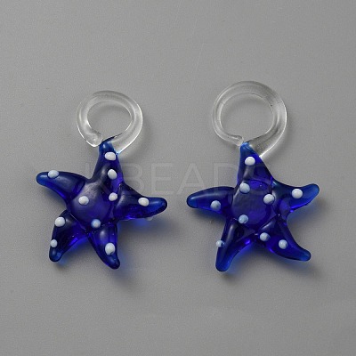 Glass Pendants GLAA-WH0036-22-1