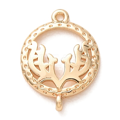 Brass Connector Charm KK-CBA2F8A-01G-1