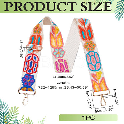 1Pc Bohemian Flower Printed Cotton Bag Straps for Bucket Bags FIND-ME0002-57-1