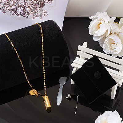 1Pc 304 Stainless Steel Column Urn Ashes Necklace DIY-TA0010-14B-1