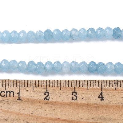Dyed Natural Malaysia Jade Rondelle Beads Strands G-E316-2x4mm-64-1