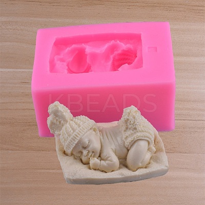 DIY 3D Baby Food Grade Statue Silicone Molds DIY-C015-01B-1