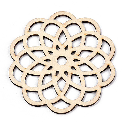 Unfinished Natural Poplar Wood Filigree Joiners Links WOOD-TAC0012-06-1