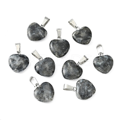 Natural Larvikite Pendants X-G-Q371-14-1