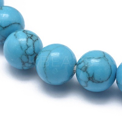 Synthetic Turquoise Jasper Bead Stretch Bracelets BJEW-K212-A-022-1