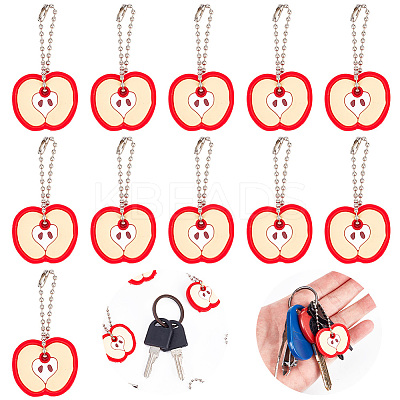 30Pcs PVC Anti-Lost Key Sleeve Pendant Decorations HJEW-GO0001-06-1