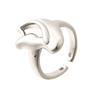 Brass Cuff Rings for Women RJEW-G347-16P-1