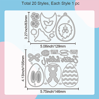 Easter Carbon Steel Cutting Dies Stencils DIY-WH0309-1627-1