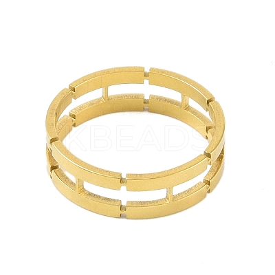 304 Stainless Steel Chain Shape Finger Ring RJEW-C084-01A-G-1