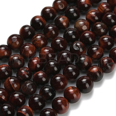 Natural Tiger Eye Beads Strands G-F591-18-8mm-07-1