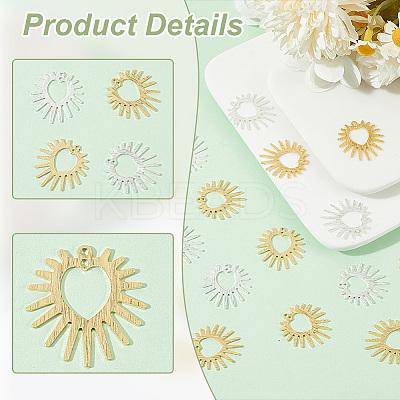 20Pcs 2 Colors Brass Pendants KK-BC0012-96-1