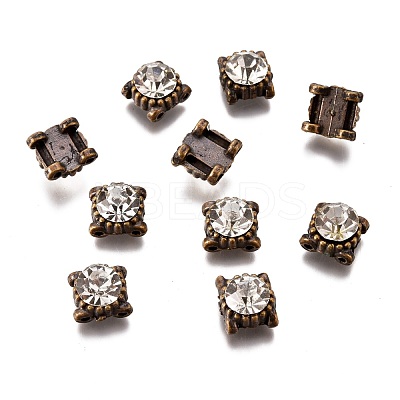 Alloy Rhinestone Multi-strand Links ALRI-F066-01AS-RS-1