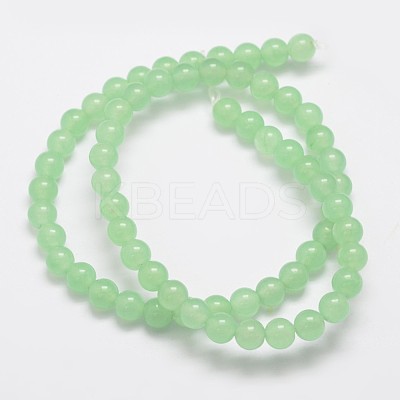 Natural & Dyed Malaysia Jade Bead Strands G-A146-6mm-A26-1