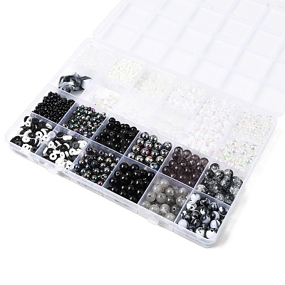 DIY Imitation Gemstone Stretch Bracelet Making Kit DIY-FS0008-35-1