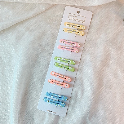 10Pcs Macaron Color Alloy Alligator Hair Clips PW-WG52205-01-1