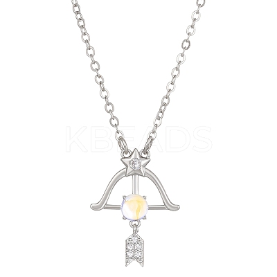 Constellation Rhinestone Pendant Necklace PW-WG94542-09-1