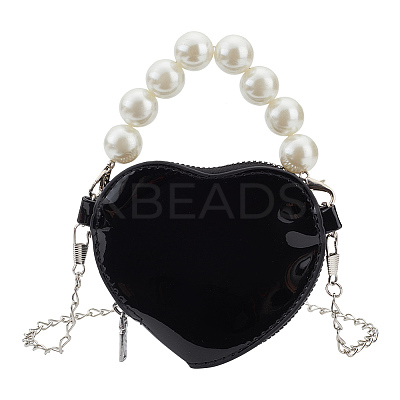 Women's Nylon & PU Leather Mini Heart Bags AJEW-WH0317-94-1