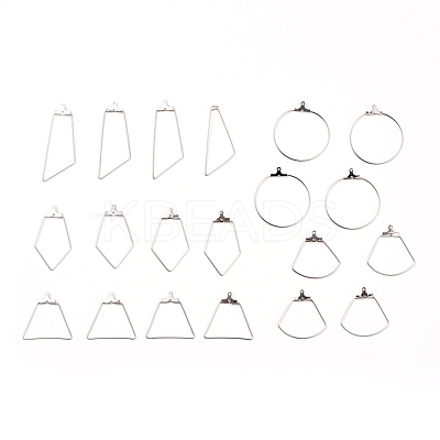Tarnish Resistant 304 Stainless Steel Wire Pendants STAS-X0017-15P-1