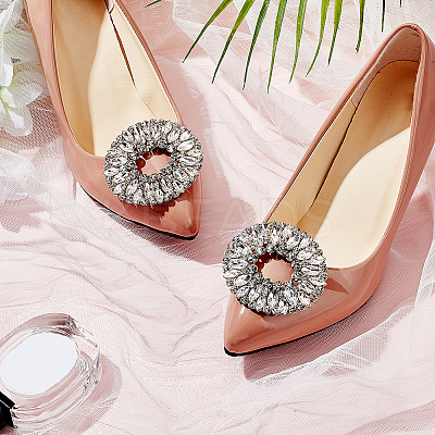 Alloy Crystal Rhinestone Shoe Decoration DIY-FG0003-73-1