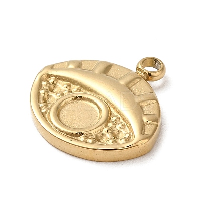 304 Stainless Steel Pendant Cabochon Settings STAS-K263-42G-1