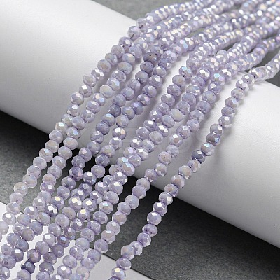 Opaque Baking Paint Glass Beads Strands DGLA-F002-03B-1